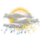 Mostly cloudy w/ t-storms
